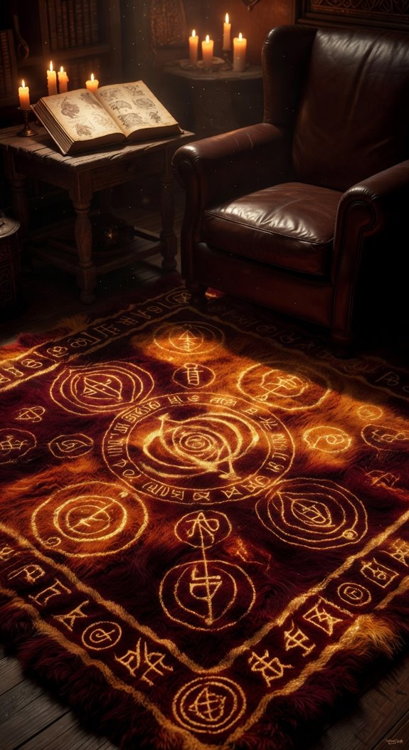 deep burgundy rug ornate terracotta