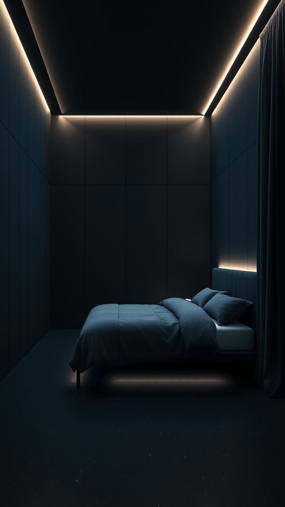 deep navy black walls