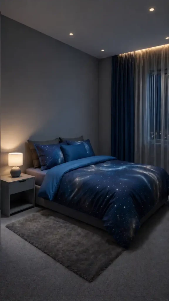 deep navy nebula duvet anchors