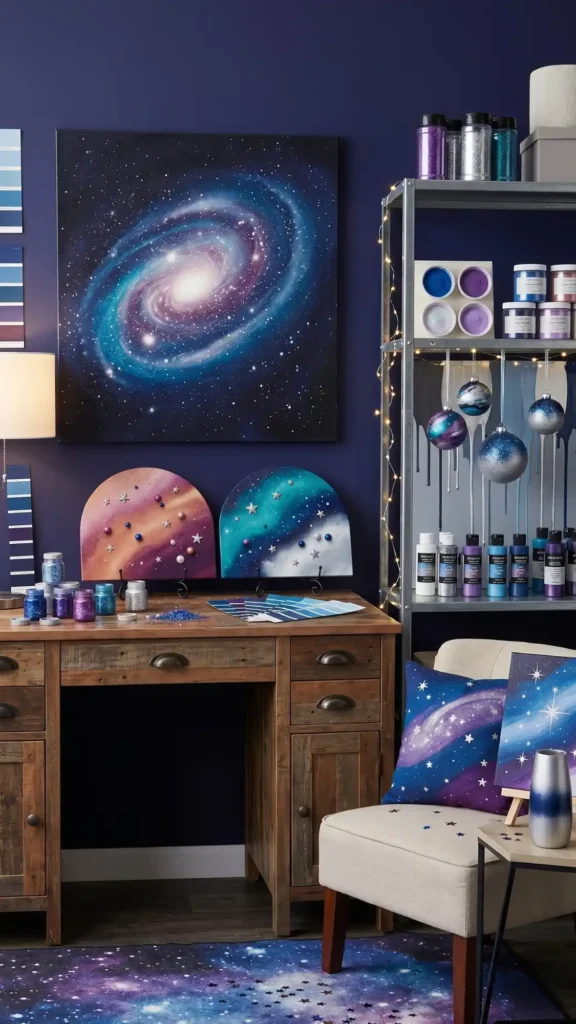 deep navy to electric cosmic palette