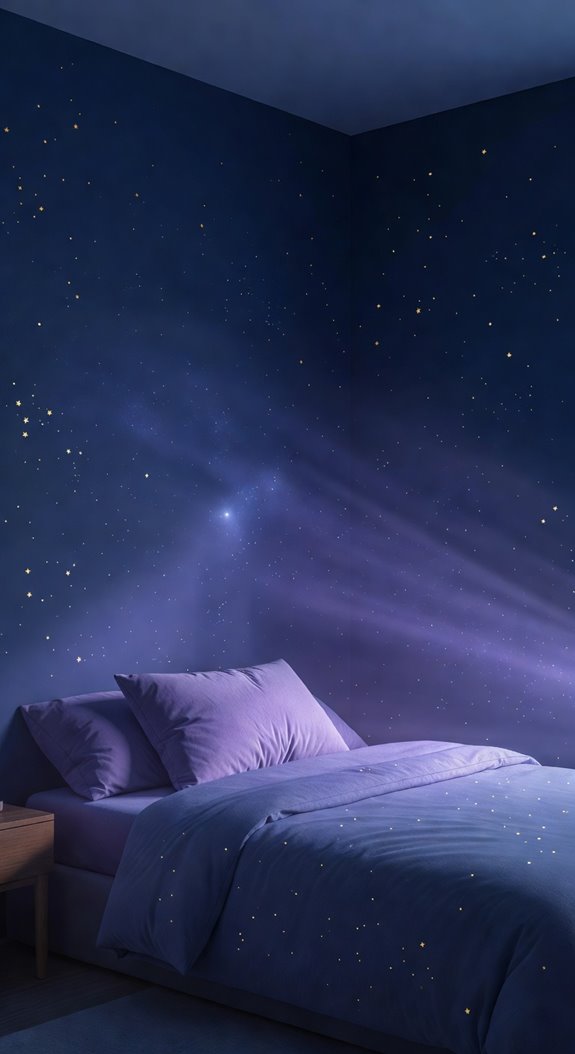 deep navy violet accents moonlit