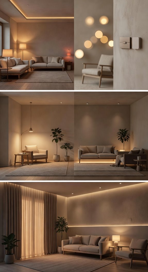 dimmable zoned ambient lighting