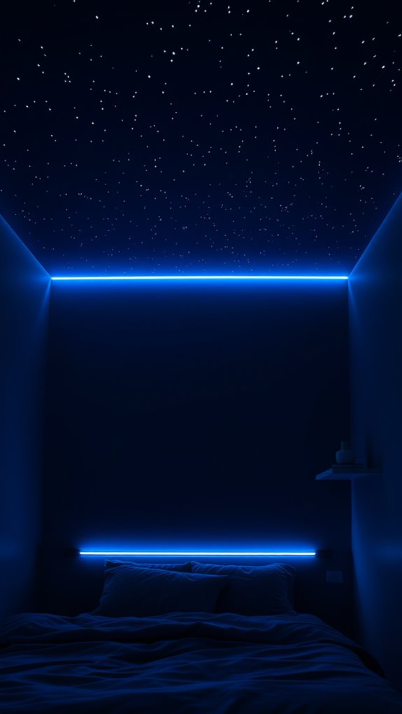 distant starfield via leds