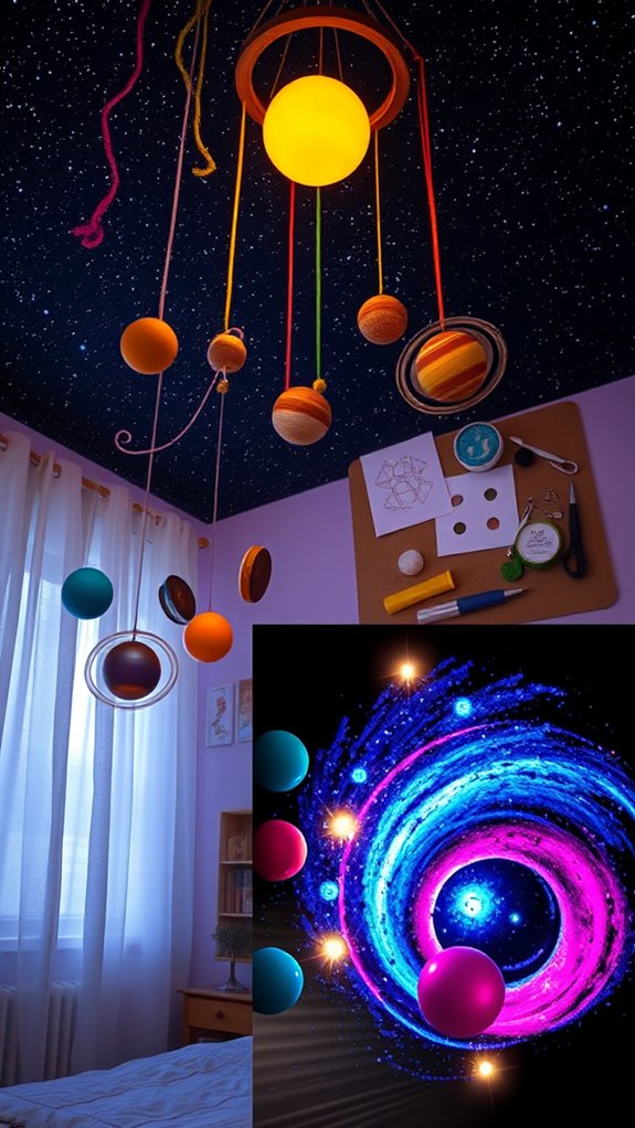 diy hanging solar system mobile