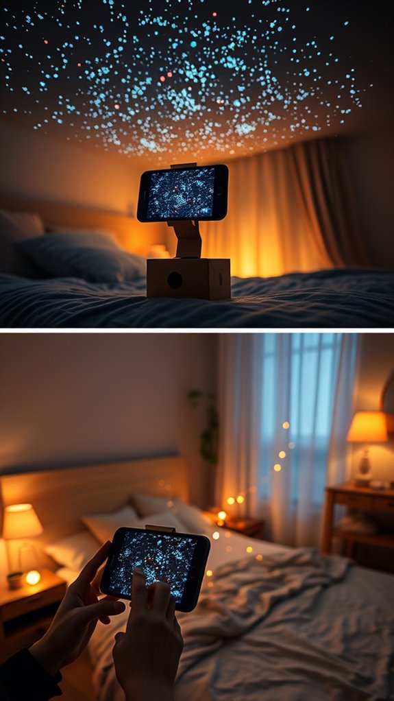 diy star projector from phone