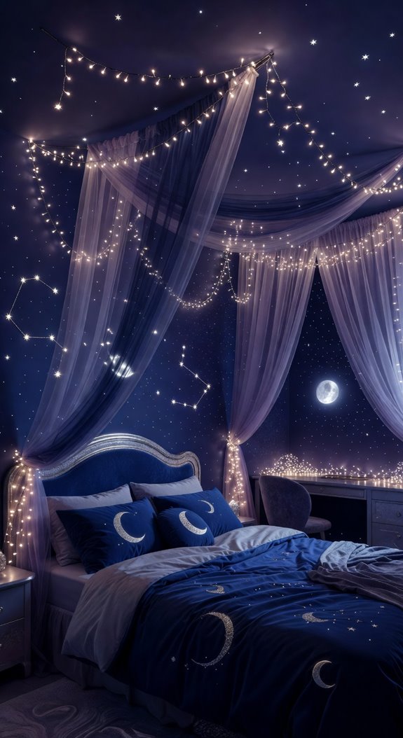 drape constellation canopy with lights