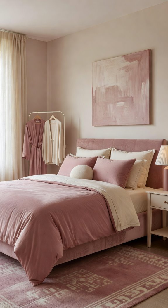 dusty rose and cream warmth