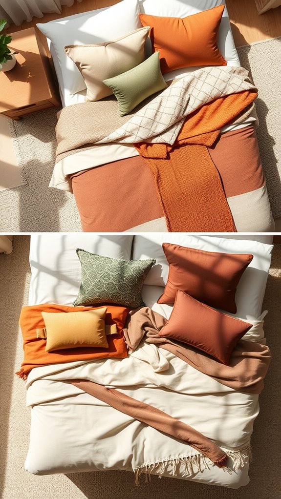 earth toned layered bedding harmony