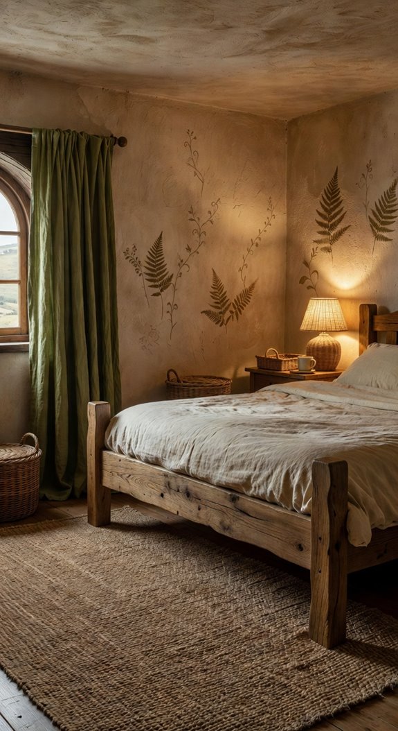 earthy tones natural textures warm lighting