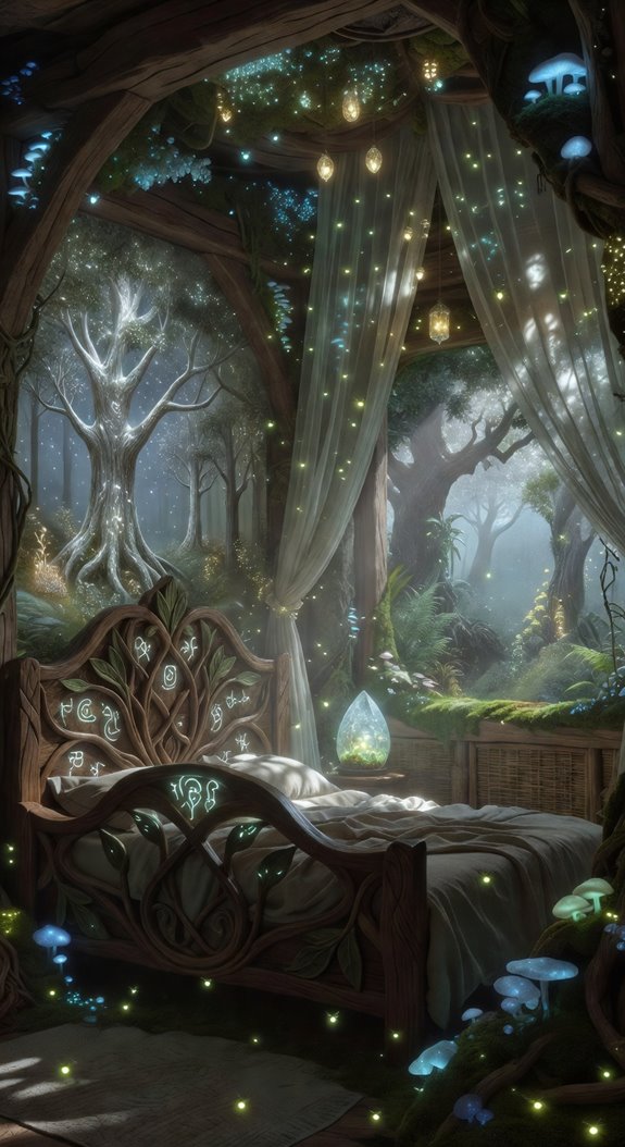 elven sanctuary with warm glow