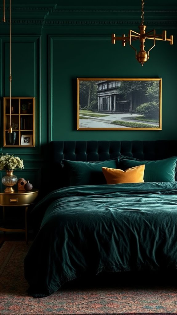 emerald jewel toned luxury ambiance