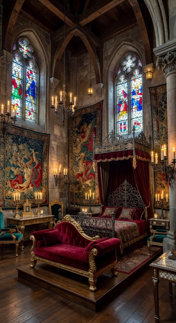 emerald velvet wingback opulence