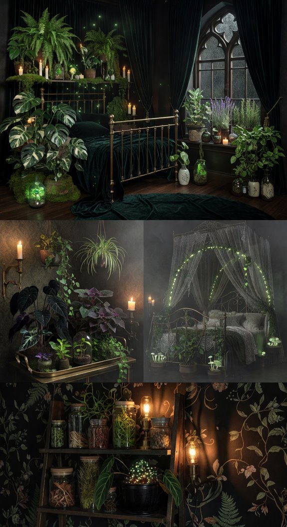 enchanted dark botanical sanctuary