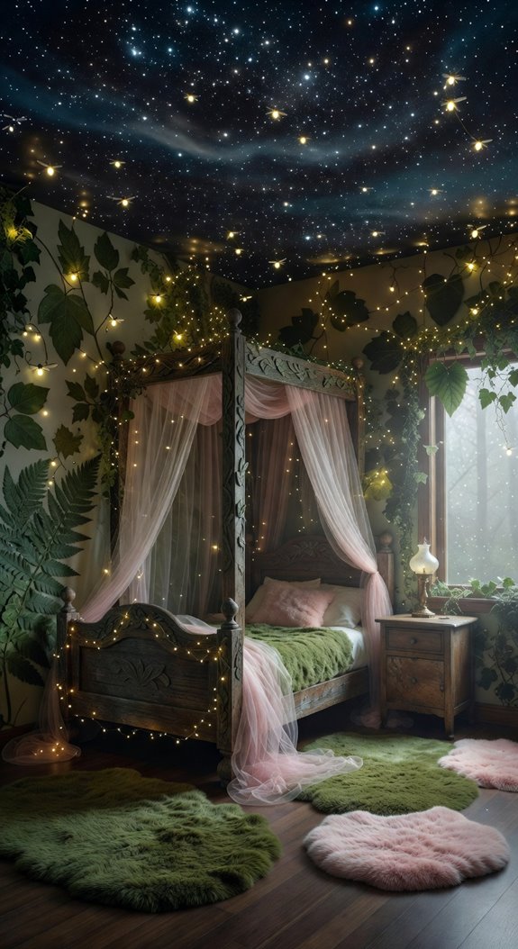 enchanted forest bedroom ambiance