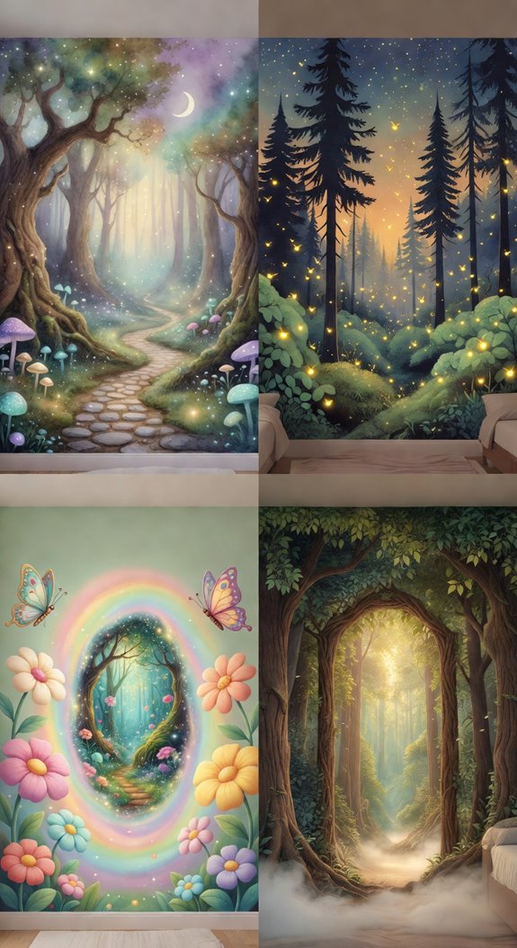 enchanted forest bedroom wall mural