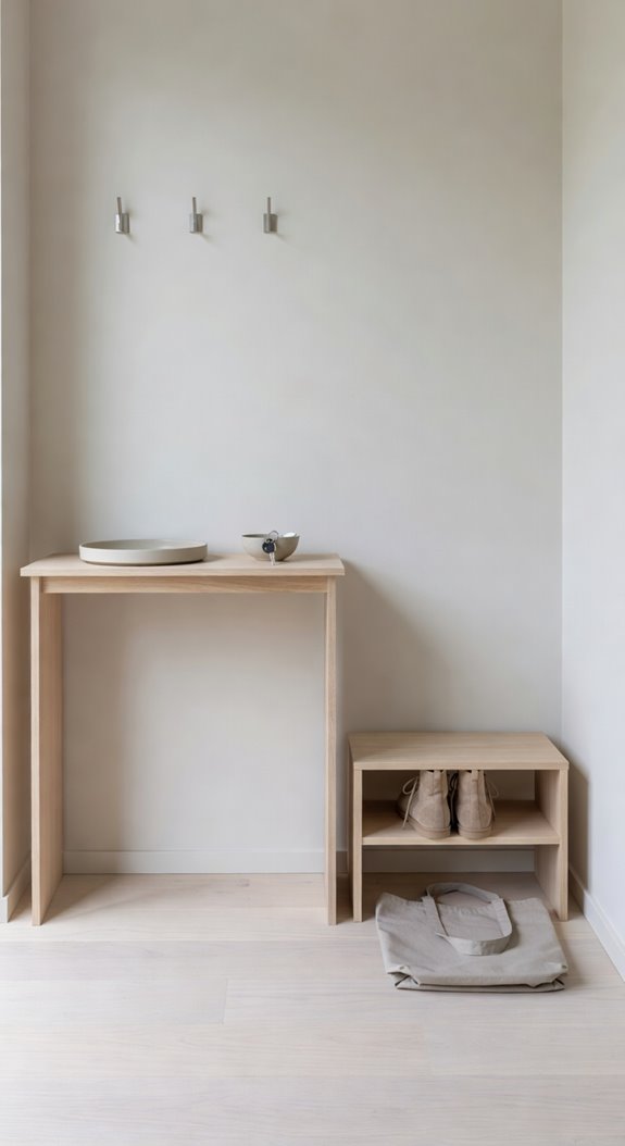 entryway landing zone prevents bedroom clutter