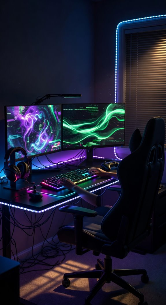 ergonomic setup for gaming sessions