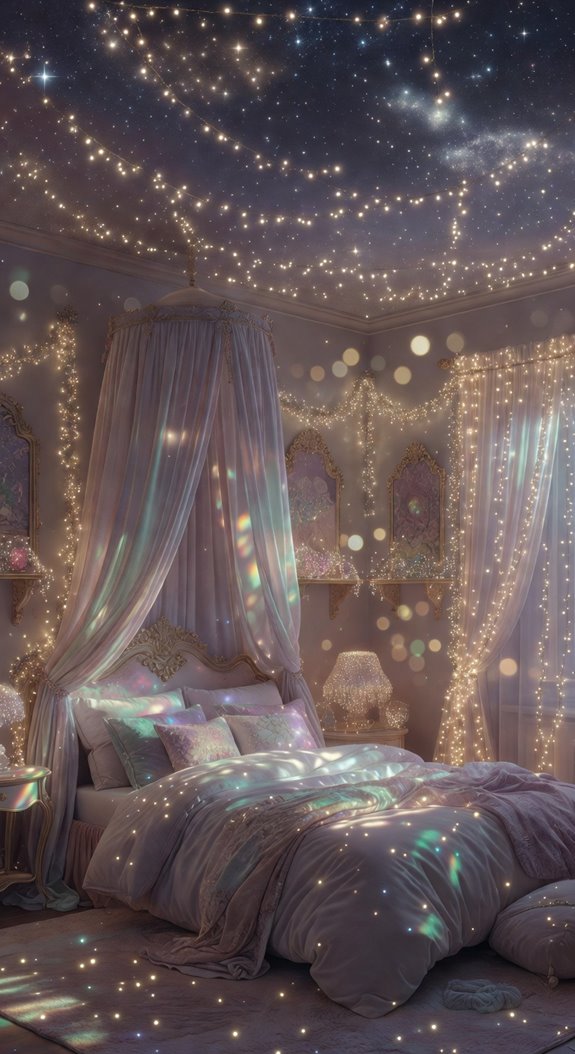 fairy lights create dreamy ambience