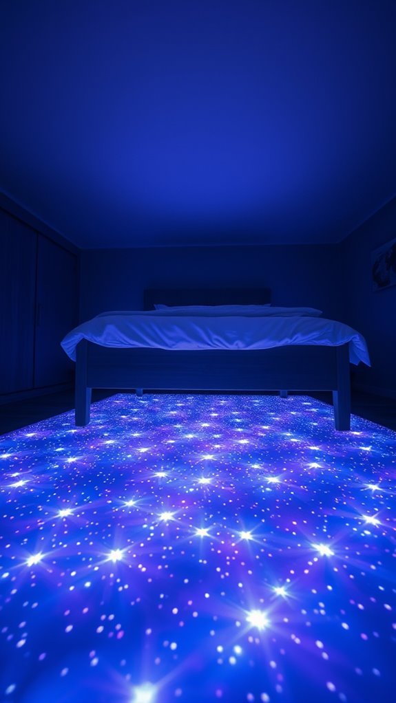 fiber optic floor starfield installation