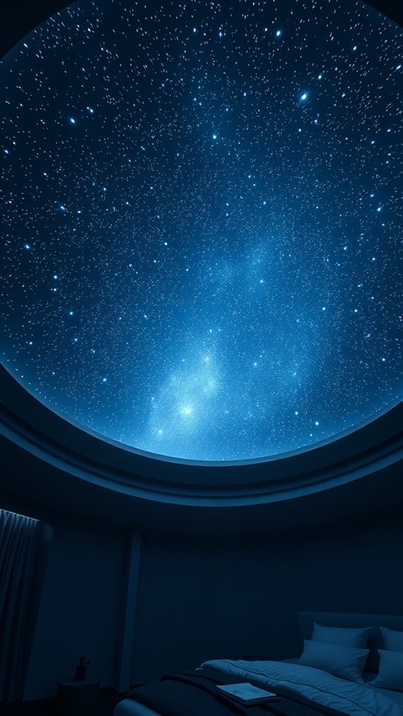 fiber optic star field ceiling installation