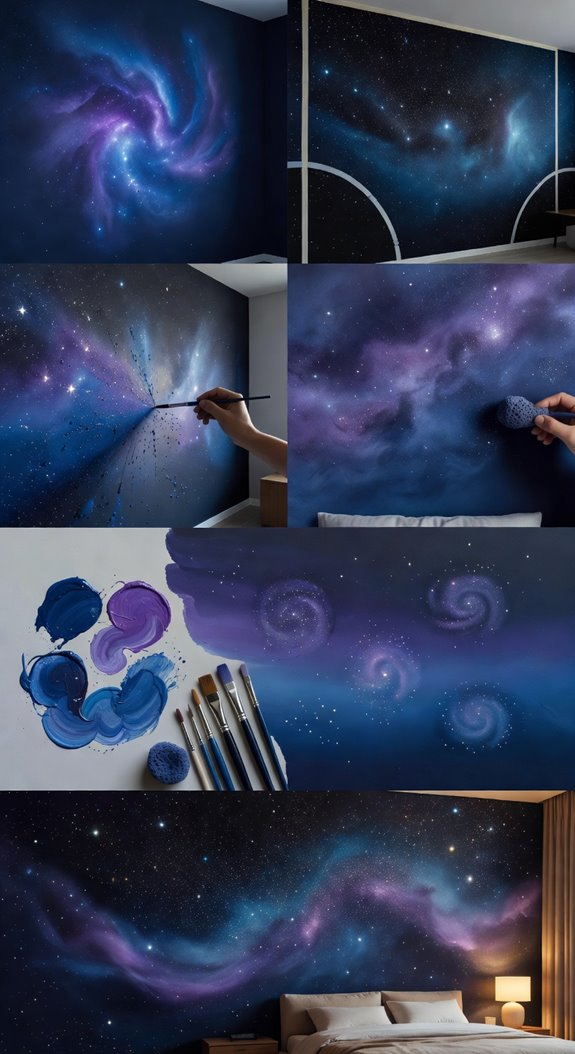 flat black base sponged galaxies