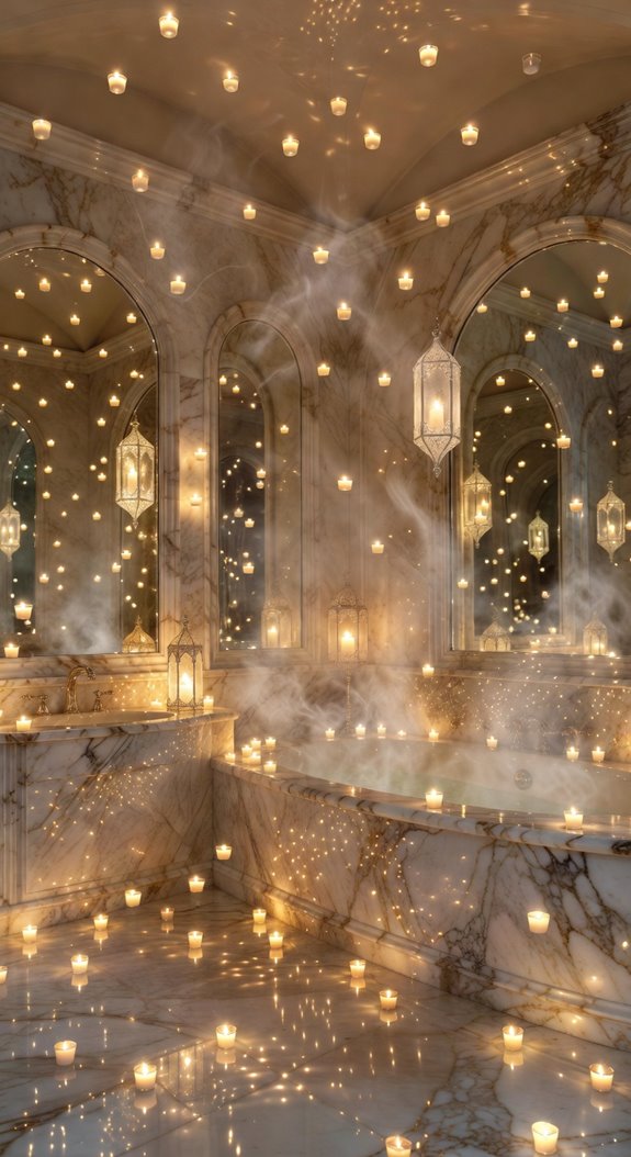 floating candles replace fixtures bathroom ambiance