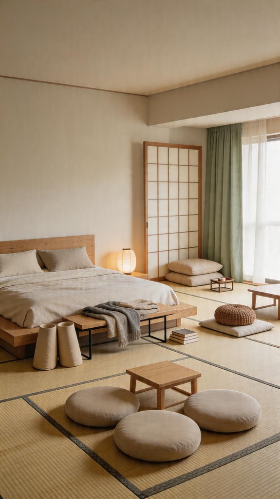 floor level japandi calm seating