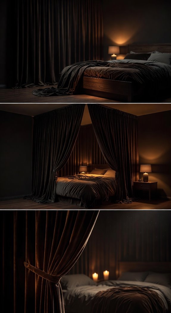 floor to ceiling cocooning curtains in velvet