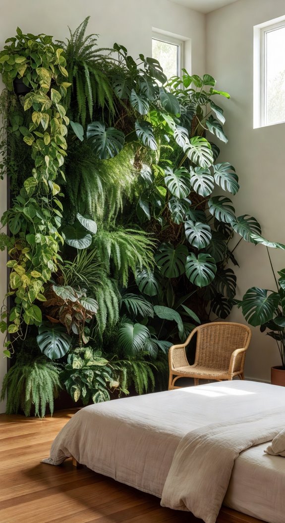 floor to ceiling greenery sanctuary with pastel whimsy