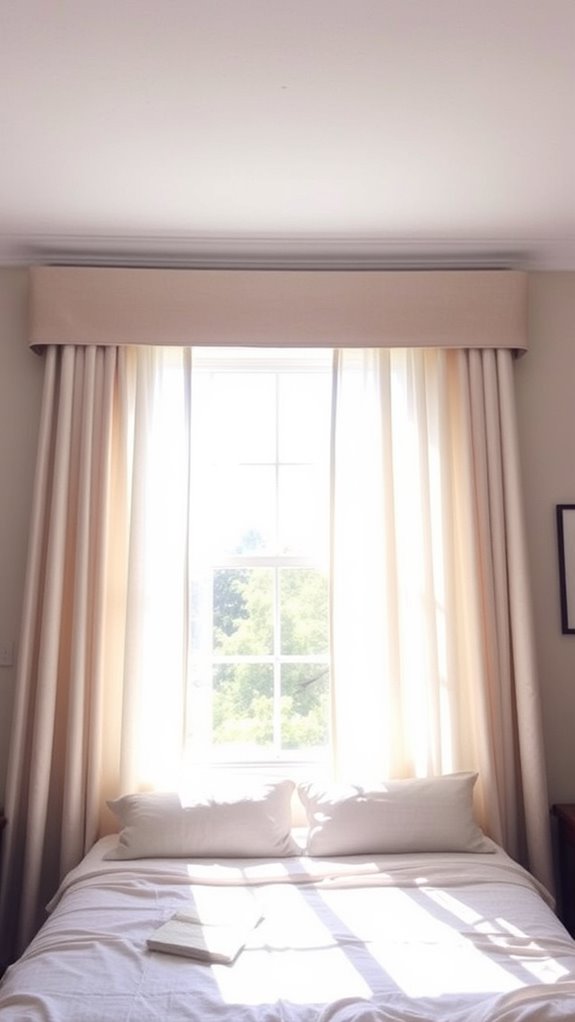 floor to ceiling layered window treatments