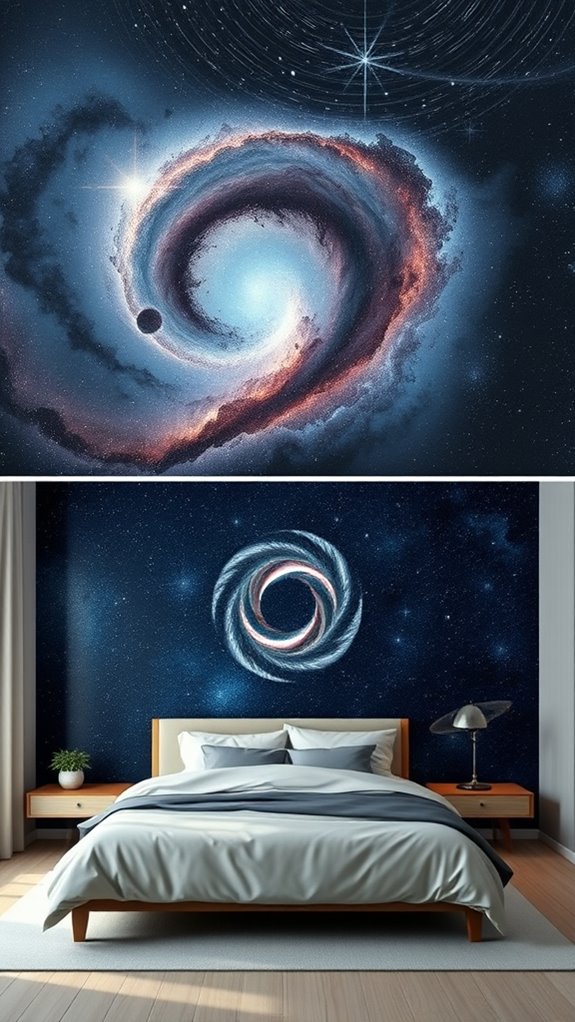 floor to ceiling space mural backdrop