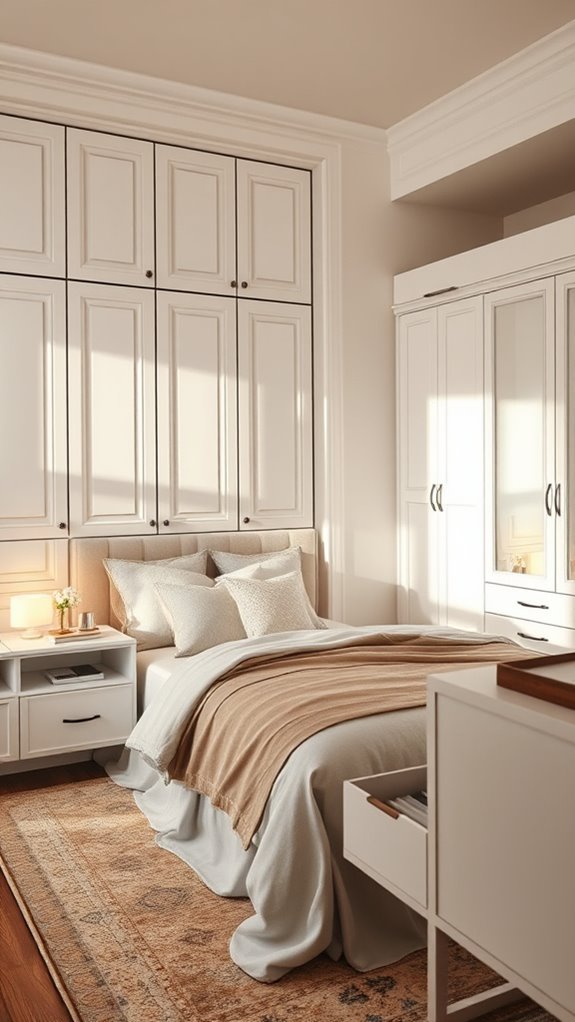 floor to ceiling storage sleek concealment
