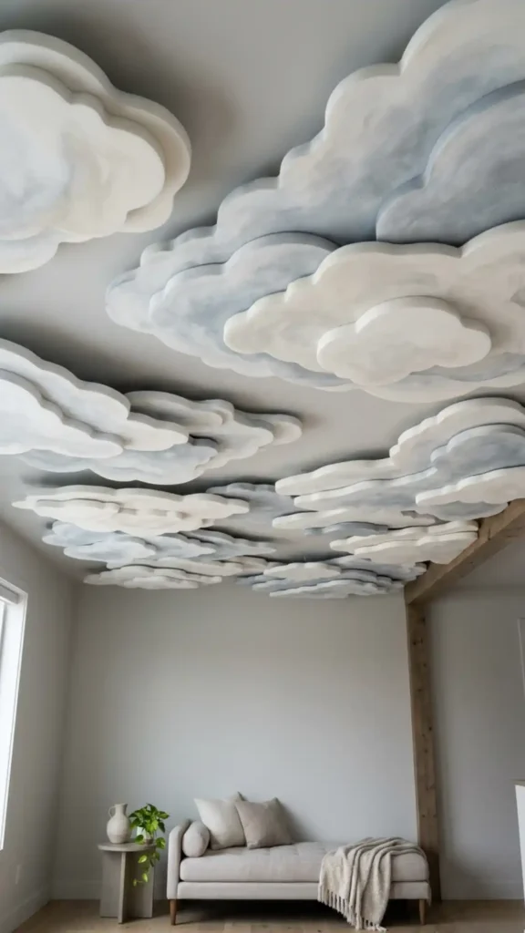 foam clouds mounted overhead