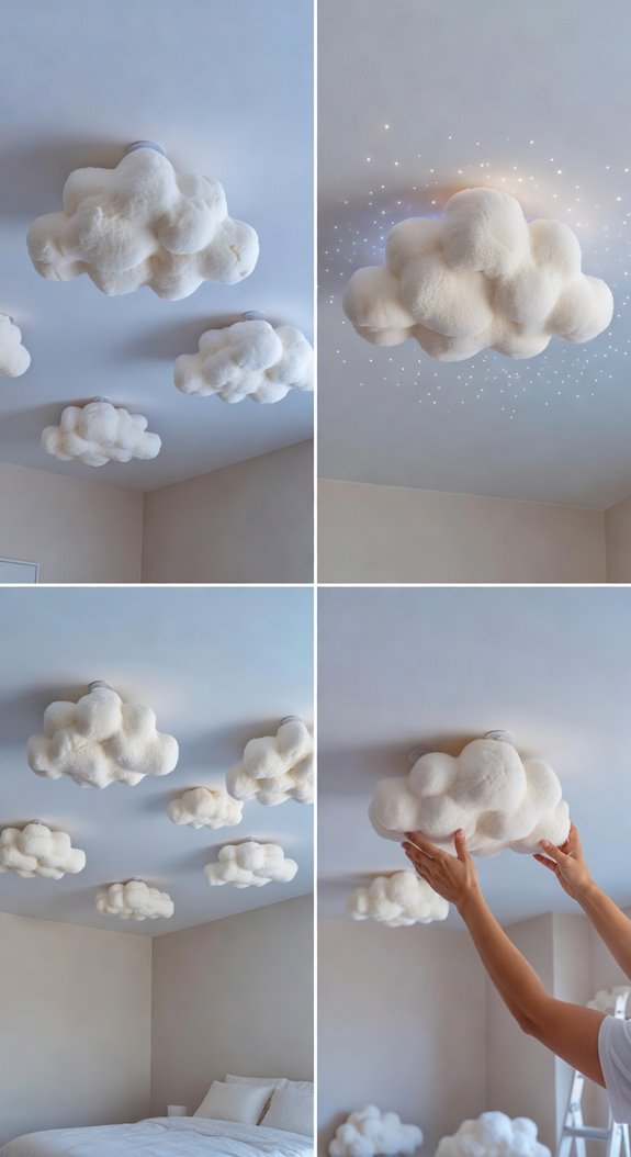 foam clouds mounted overhead