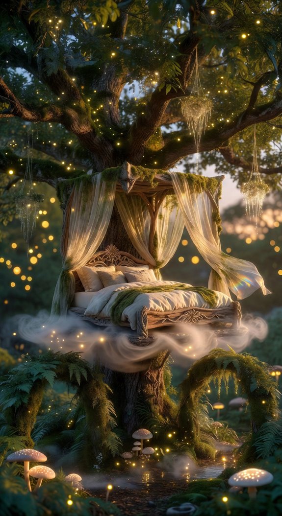 four poster canopy with mossy