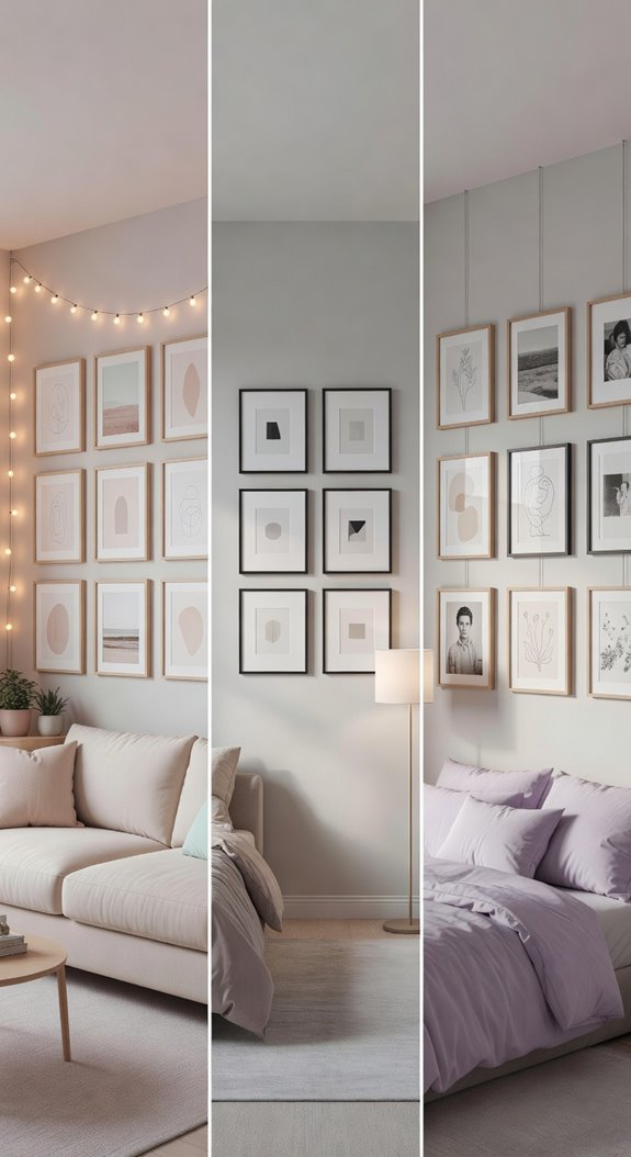 framed art cohesive wall layout