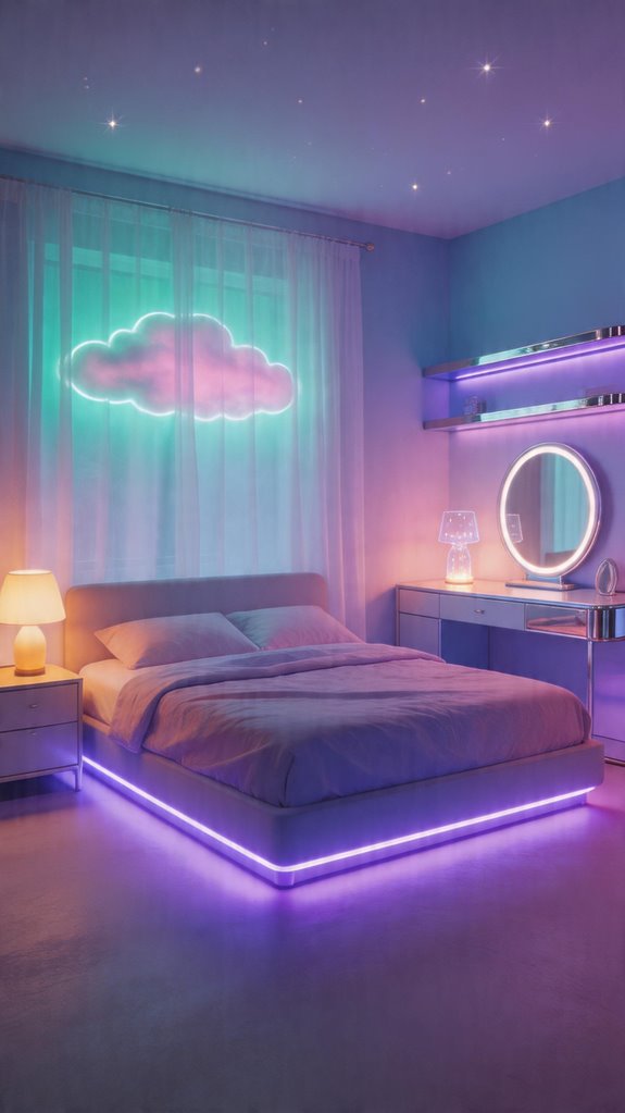 futuristic blue glow accents