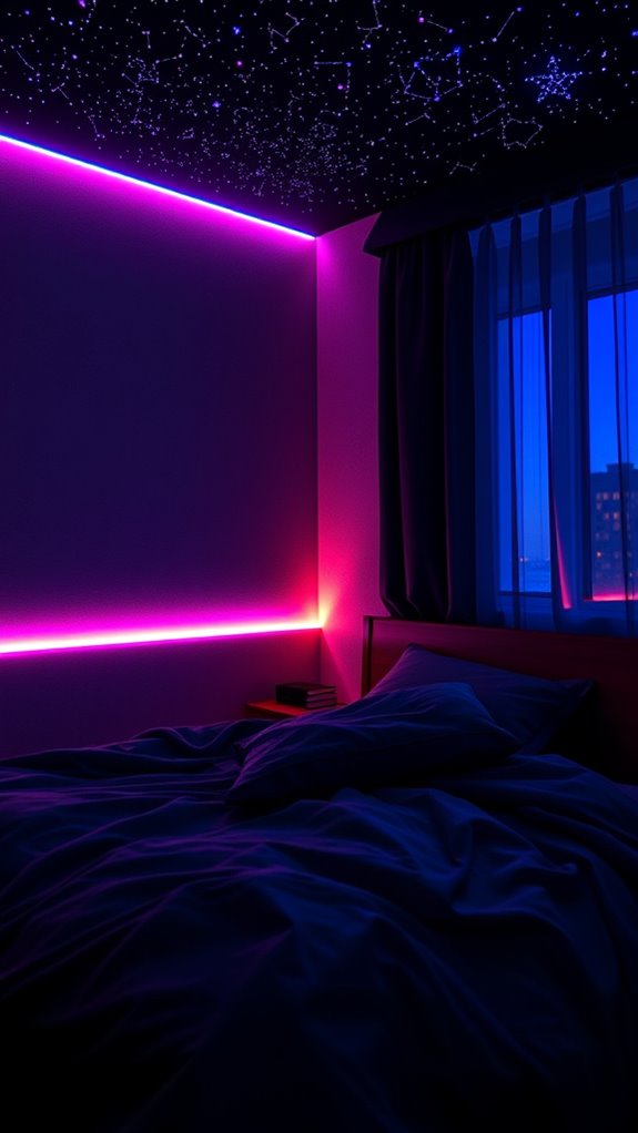galaxy bedroom on a budget glow