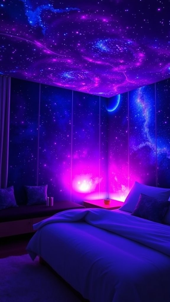 galaxy lit calming ambient hues