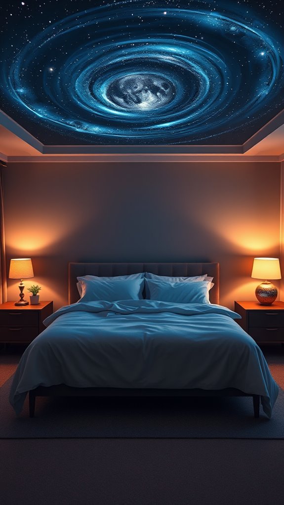 galaxy projector ceiling immersion setup