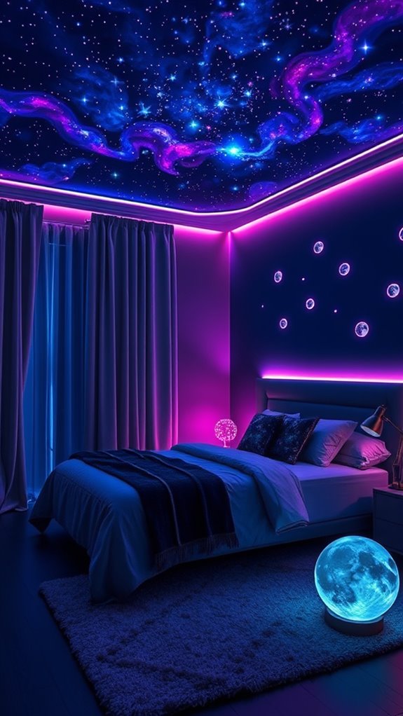 galaxy room s celestial accents unify aesthetic