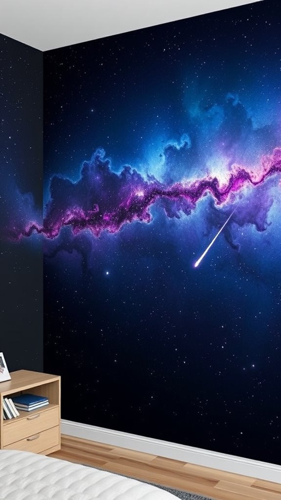 galaxy wall mural cosmic luminous immersive