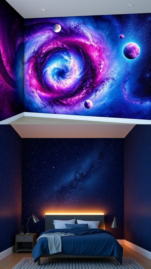 galaxy wall murals immersive cosmic depth
