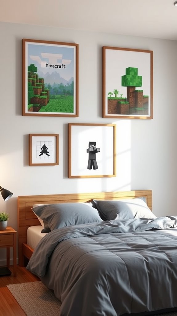 gallery wall posters with muted tones