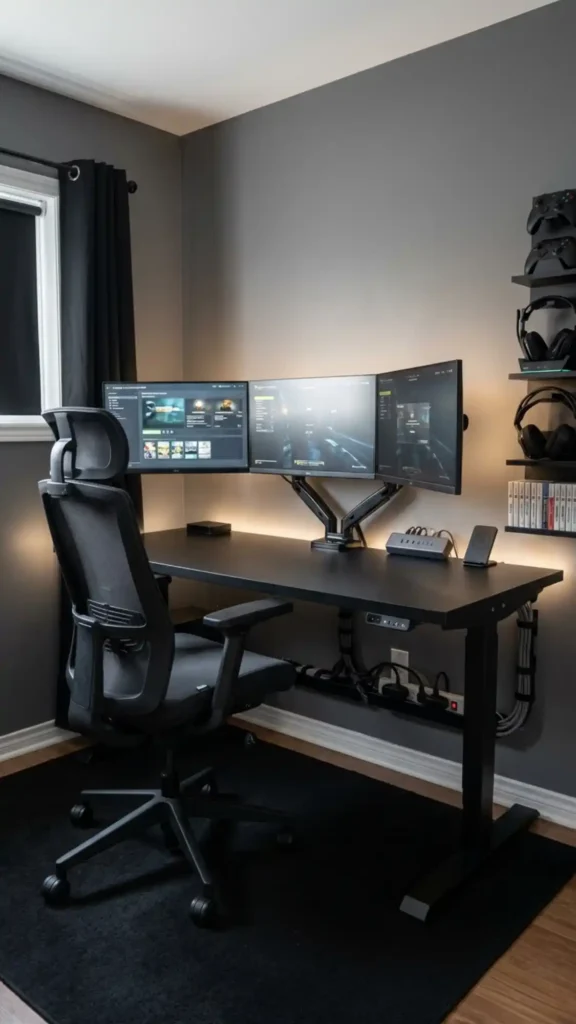 gamers organized rgb workstation setup