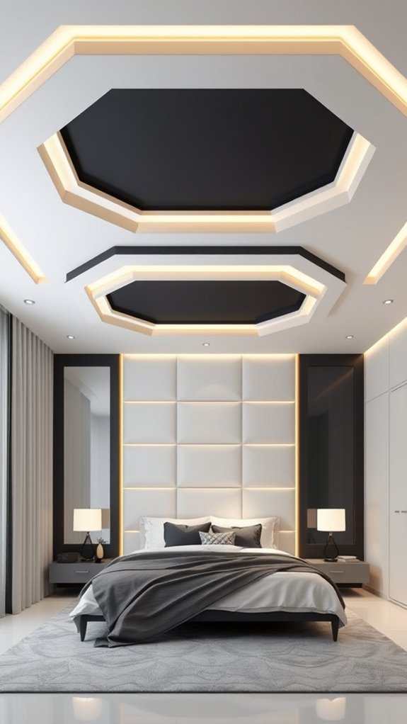 geometric ceiling patterns for bedrooms