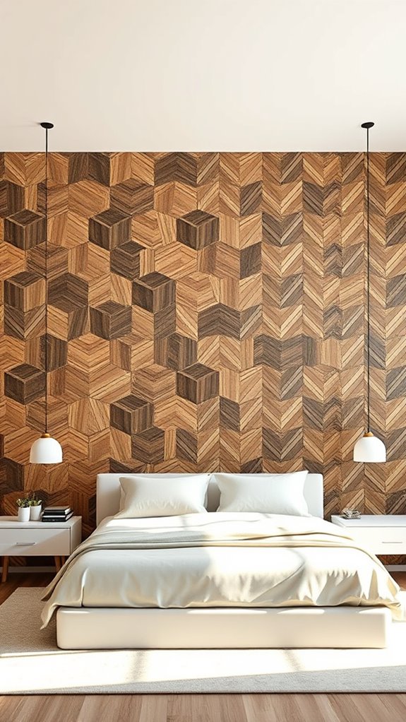 geometric headboard wall patterns