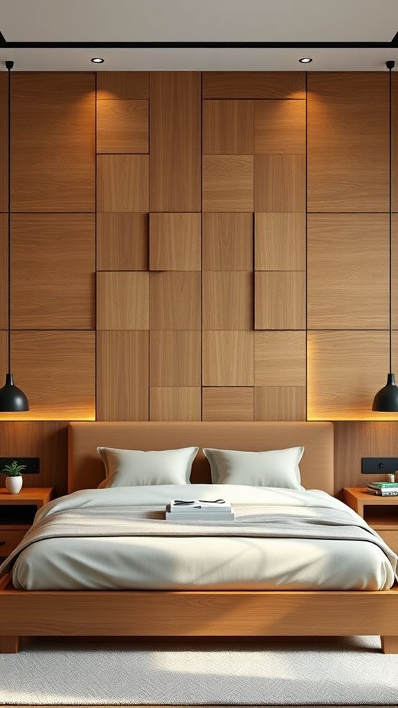 geometric panelling warm tones