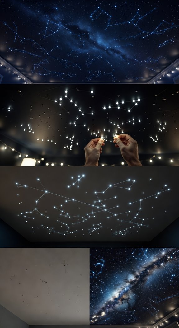 glow in the dark constellation ceiling art