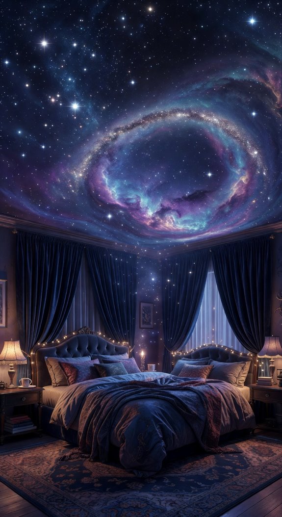 glow in the dark galaxy ceiling transformation